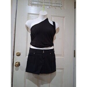 Ultra Mini Skirt, Berksha, Denim Black s,c 10/12